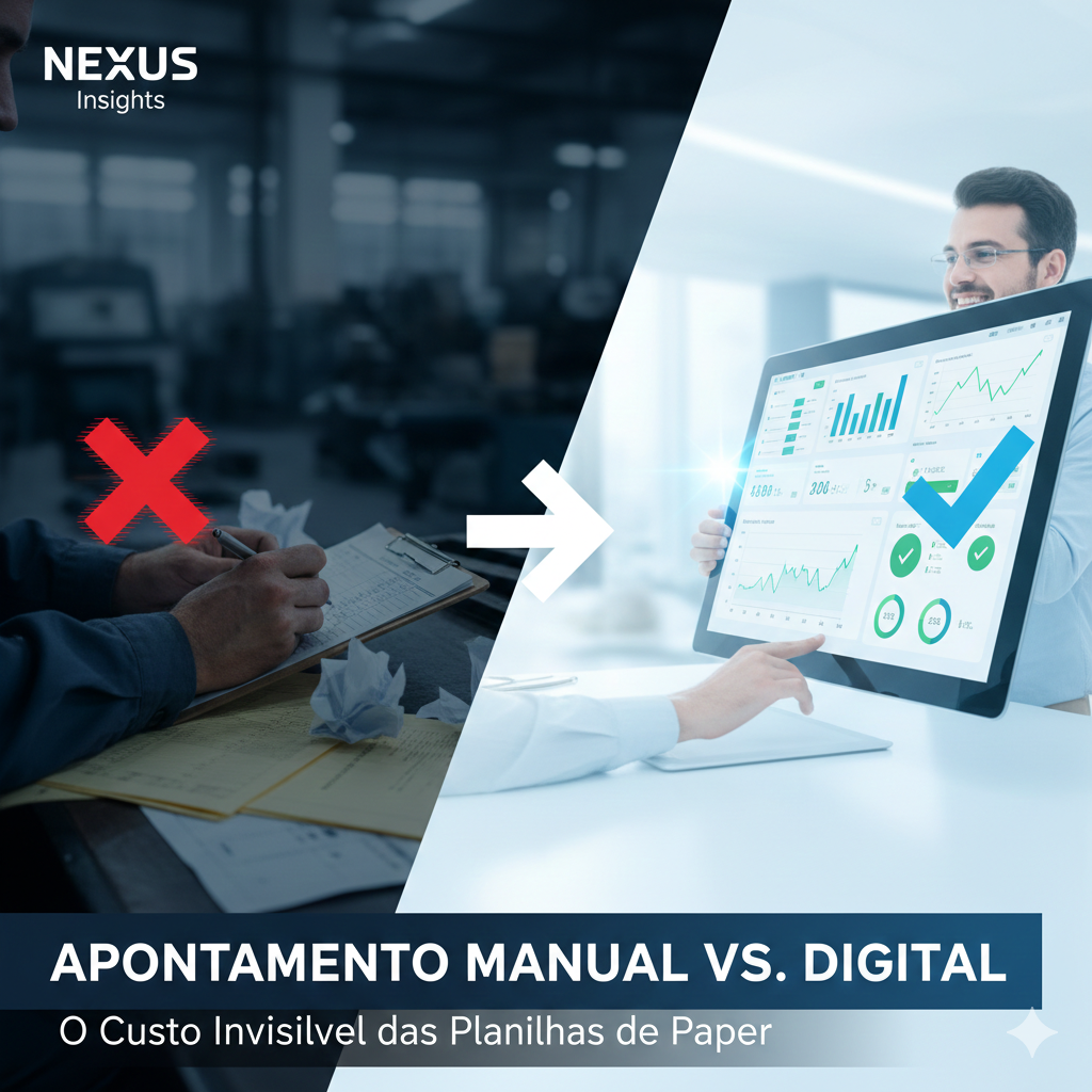 Apontamento Manual vs. Digital: O custo invisível das planilhas de papel